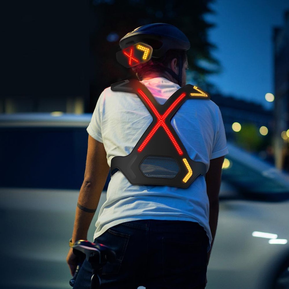 Wayv lampu isyarat keselamatan mudah pakai untuk penunggang basikal