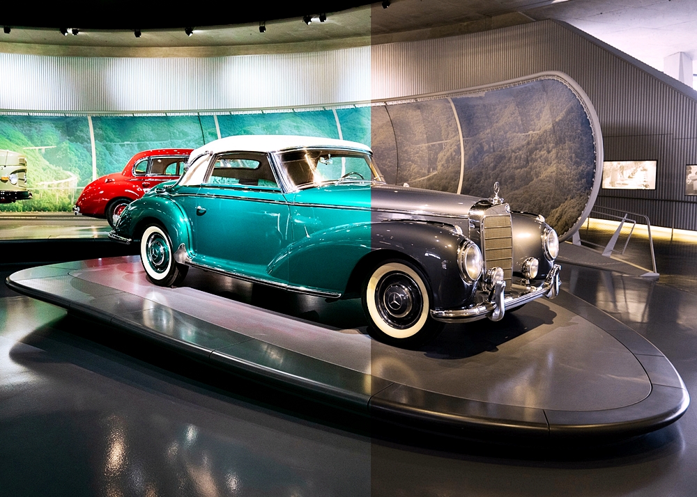 Mercedes-Benz Museum offers visitors with colour vision deficiency the opportunity to borrow special EnChroma® glasses free of charge