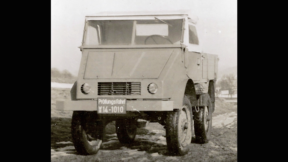 The first ready-to-drive Unimog prototype in December 1946