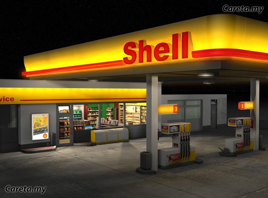 Isi minyak di Shell sambil bersedekah menjelang Raya  Careta