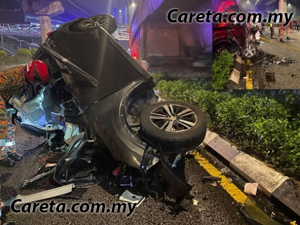 Perodua Ativa Driver Killed in Monorail Pillar Crash
